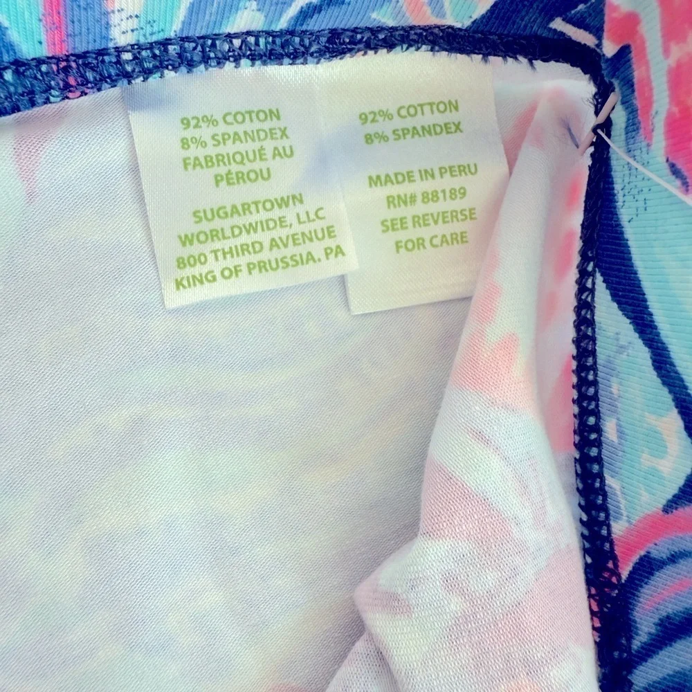 NEW Lilly Pulitzer Girls MAIA LEGGING Twilight Blue Scale Up Pink FISH